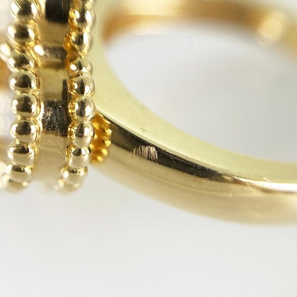 Van Cleef & Arpels Vintage Alhambra VCARA41148 Yellow gold Shell diamond Ring - Picture 6 of 14